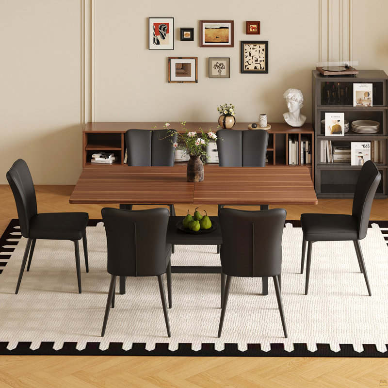 Ensemble de table et de chaises de 71 pouces, 7 pièces : table, 6 chaises
