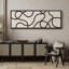 Lignes noires abstraites sur art moderne beige-111696377-100937294