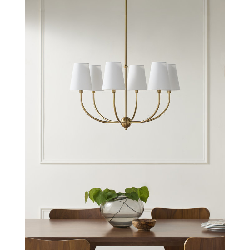 Lustre Zandy, Laiton, 6, H 16 po x l 29 po x P 29 po
