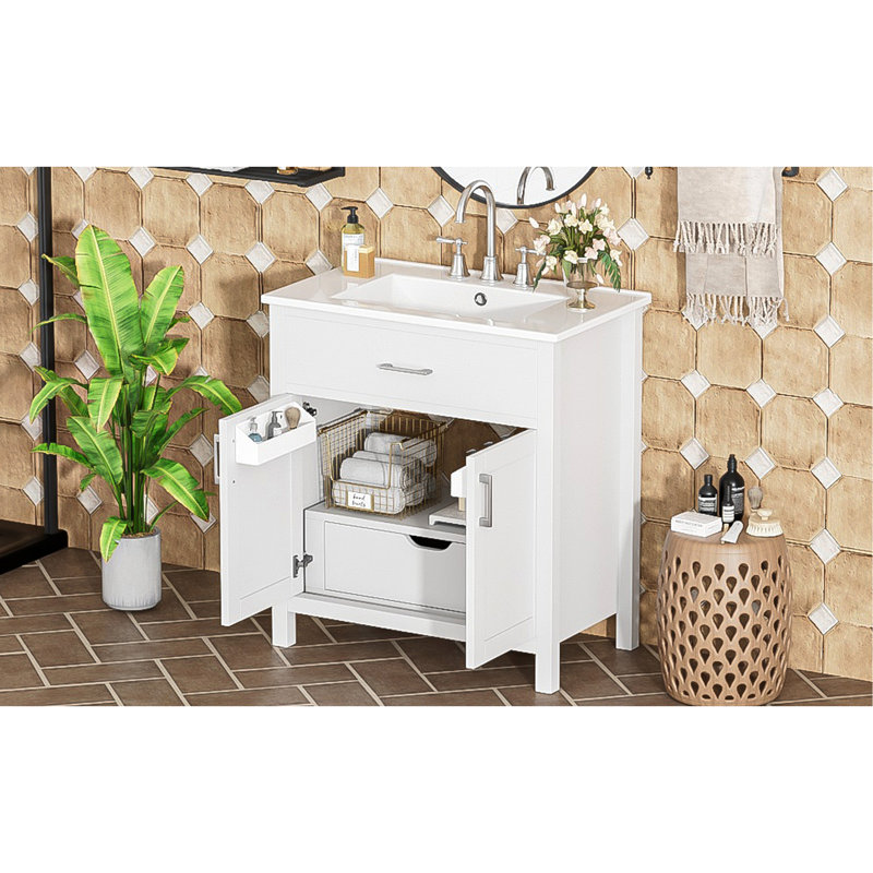Meuble-lavabo sophistiqué avec d'excellentes caractéristiques et une qualité durable, Blanc
