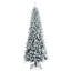 Arbre de Noël blanc réaliste pin floqué / givré-1033231569