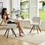Ensemble de salle à manger à piédestal 3 pièces 31,5 po avec fauteuils pivotants rembourrés pour petits espaces-1825587294-1825587292