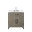 Meuble-lavabo simple en chêne gris 30 po X P 22 po D, dessus en quartz blanc et ensemble de robinet-1191956232-1191956233