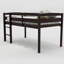 Lit mezzanine bas en bois avec échelle-846592053