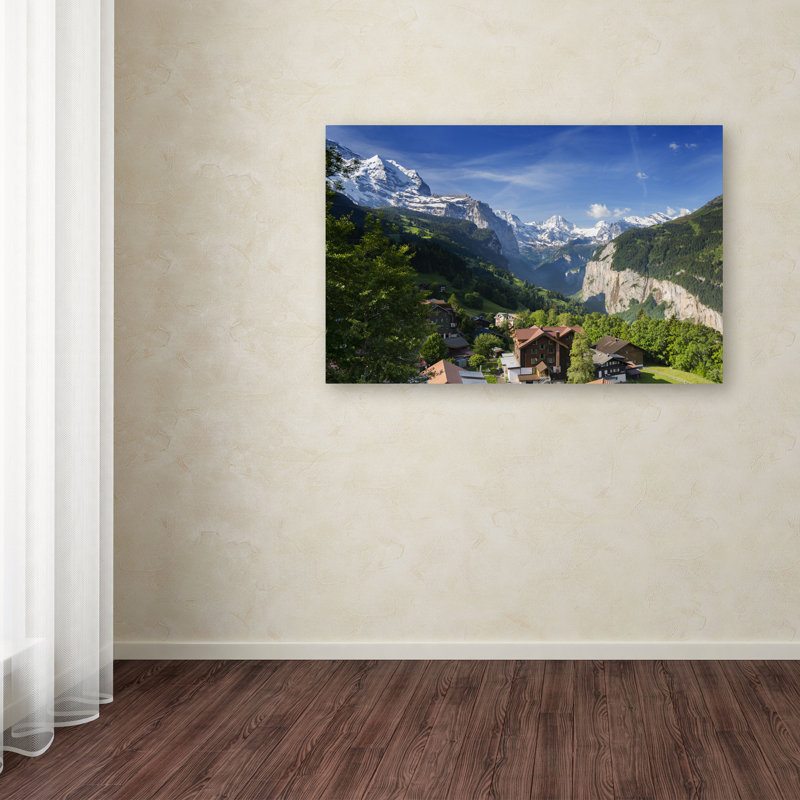 "Un nouveau jour dans les Alpes Suisses" par Philippe Sainte-Laudy, reproduction de photo sur toile tendue