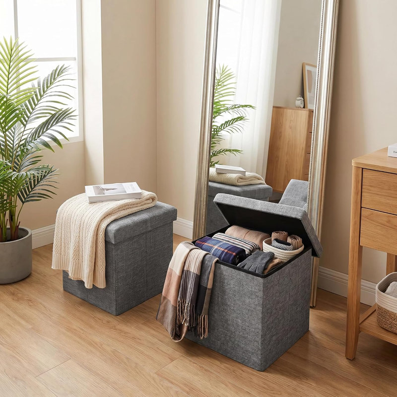 30cm Wide Square No Pattern Standard Ottoman