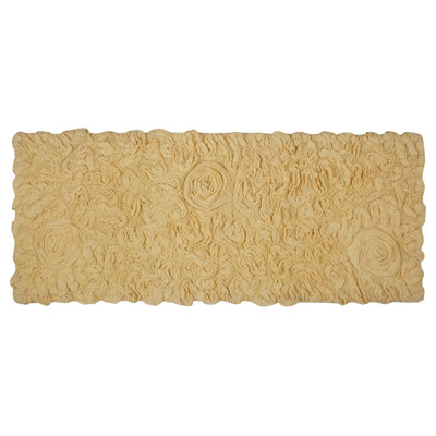 Schoenberger Floral Design Cotton Bath Rug