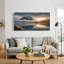 Art mural sur toile Snowy Mountain Reflection in Misty Lake at Sunrise-281639392