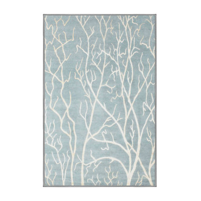 Tapis de zone bleu contemporain