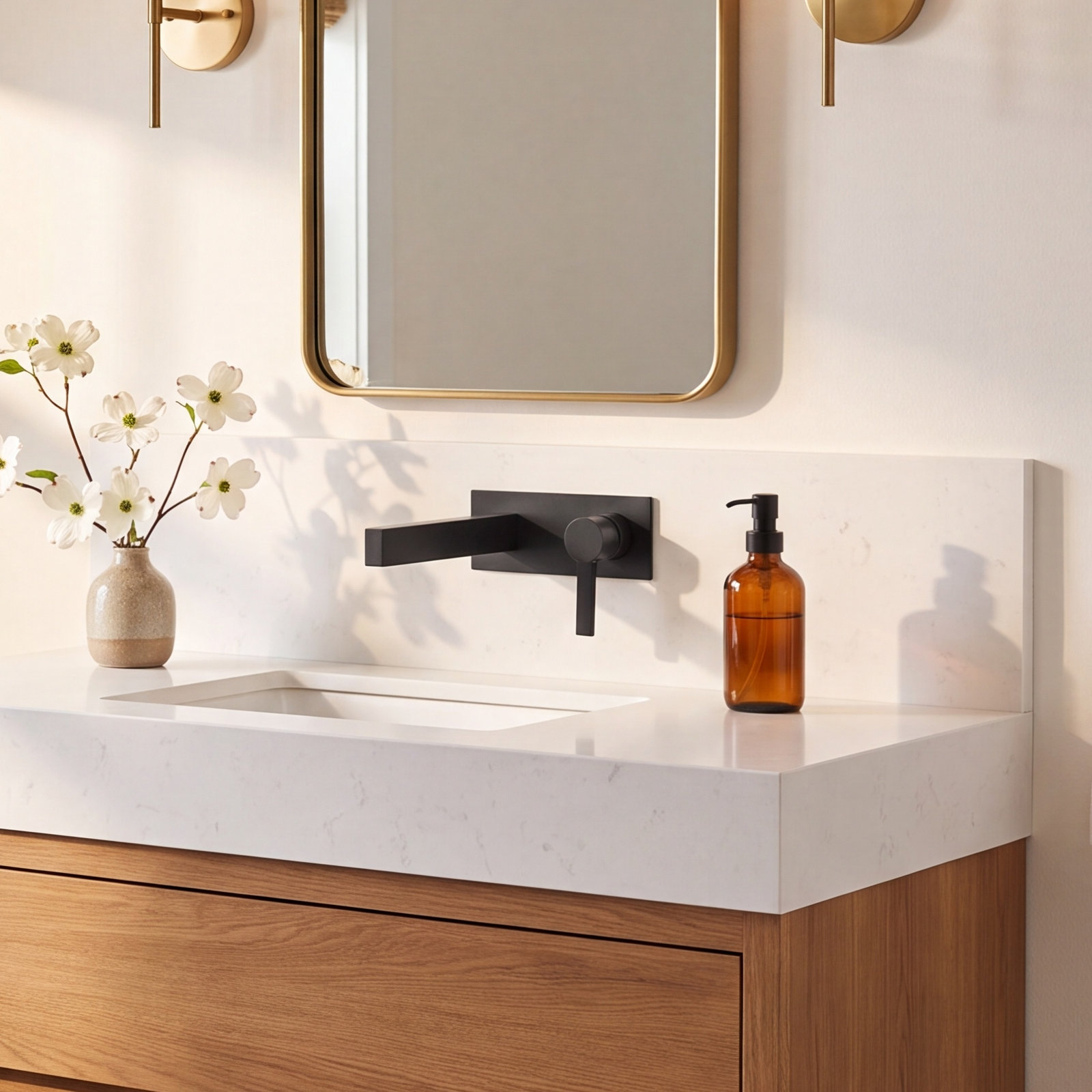 Sorrento Wall Mounted Single-handle Bathroom Faucet