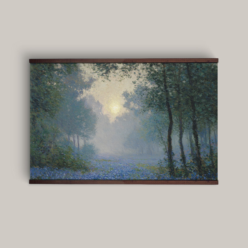 Tapisserie murale «Blue Woodland Forest», 32''Hx48''W