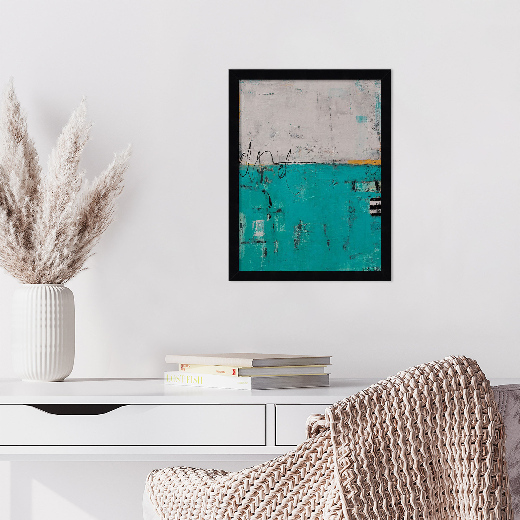 Urban Harmony by Mauro Wood Framed Wall Art Print, Black, 17" H x 13" W