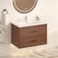Meuble-lavabo mural 30 po brun rougeâtre