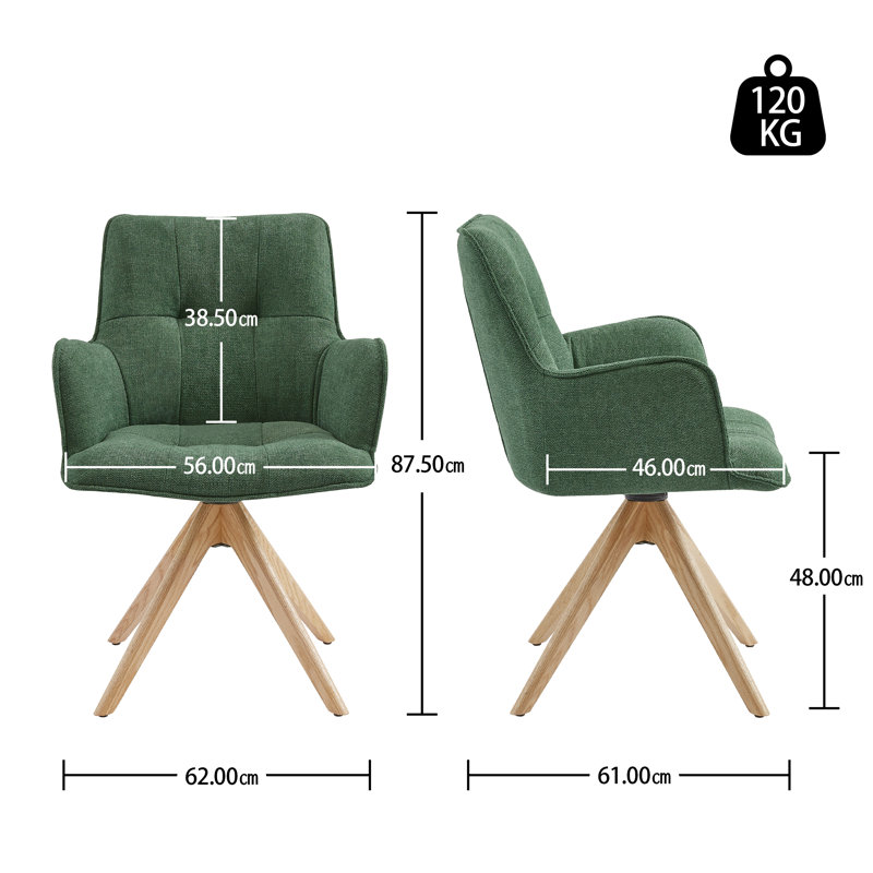 Task Chair, Green Fabric