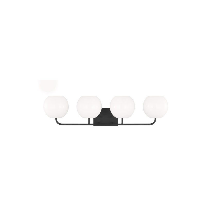 Éclairage pour meuble-lavabo à 4 lumières Jorund, Nuit noire, Non