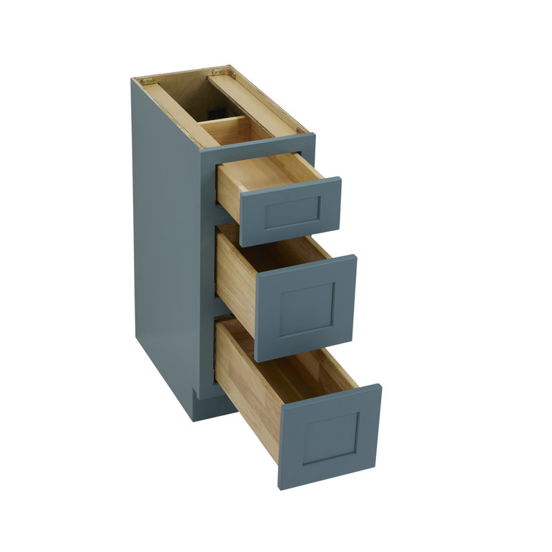 Base de meuble-lavabo simple Hibbard seulement, H 32,5 po x l 12 po x p 21 po, Bleu-vert