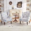 Upholstered Plain Weave / Muslin Armchair-77605398