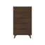 Commode 5 tiroirs avec poignée en laiton Haven, noyer-855133180