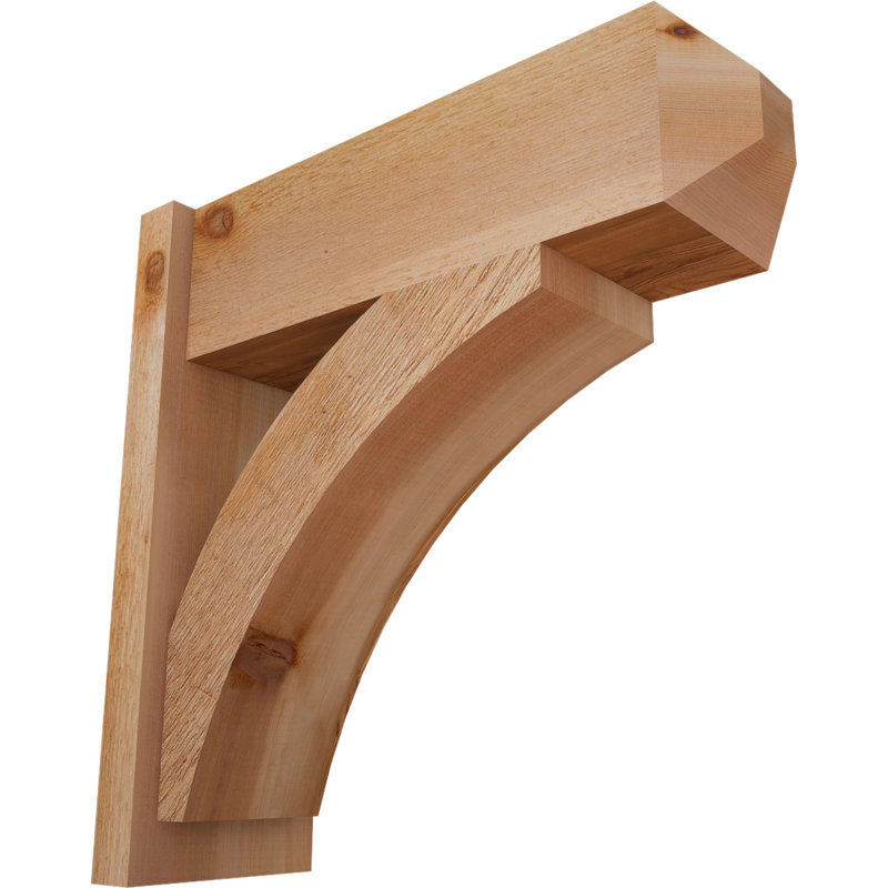 Persienne en bois rustique Thorton Craftsman,  P 24 po x H 24 po , Cèdre rouge de l'Ouest de 8 po (sciage brut)