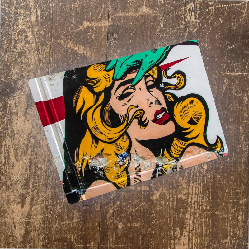 Handmade People Wall Decor on Metal, 28cm H x 40cm W
