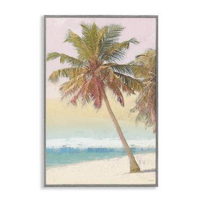 Scène de plage pastel dégradé encadrée, giclée par Amber Sterling
