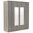 Spacious Four-Door Wardrobe With Built-In Mirror And Secure Storage, Perfect For Organized Bedroom