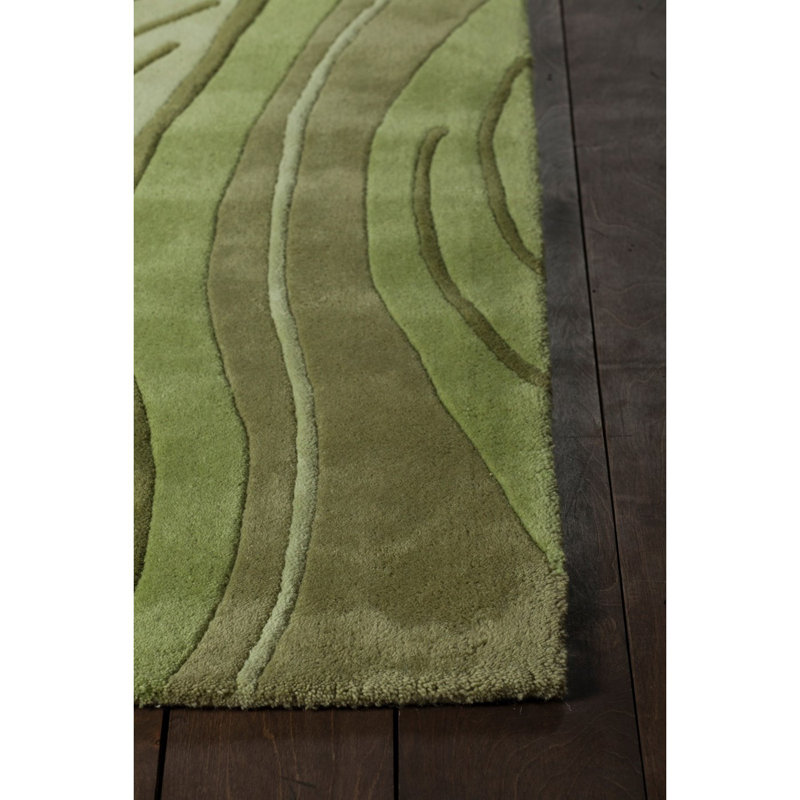 Inhabit Designer Olive Area Rug, 5' x 7'6"