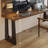 Nut-brown Rectangular Solid Wood+Iron desk-1262718933
