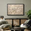 Beige ivoire floral, art botanique neutre, impression encadrée pour chambre à coucher-129339518-129339519