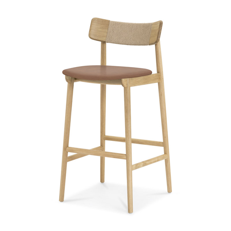 Tabouret de bar Sakina, Naturel, Tabouret de bar (siège d'une hauteur de 31,5 po