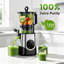 Extracteur de jus à pressage à froid Electactic, extracteur de jus à mastication lente de 6,1 pouces pour fruits et légumes entiers, facile à nettoyer, rendement élevé en jus, fonction d'inversion anti-colmatage et verrou de sécurité, extracteur 