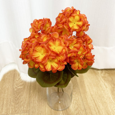 4 pièces fausses fleurs de bégonia pour la décoration de la maison, centre de table, pour la porte d'entrée, le jardin, le porche, le jardin, le patio, le balcon, la cour, l'intérieur