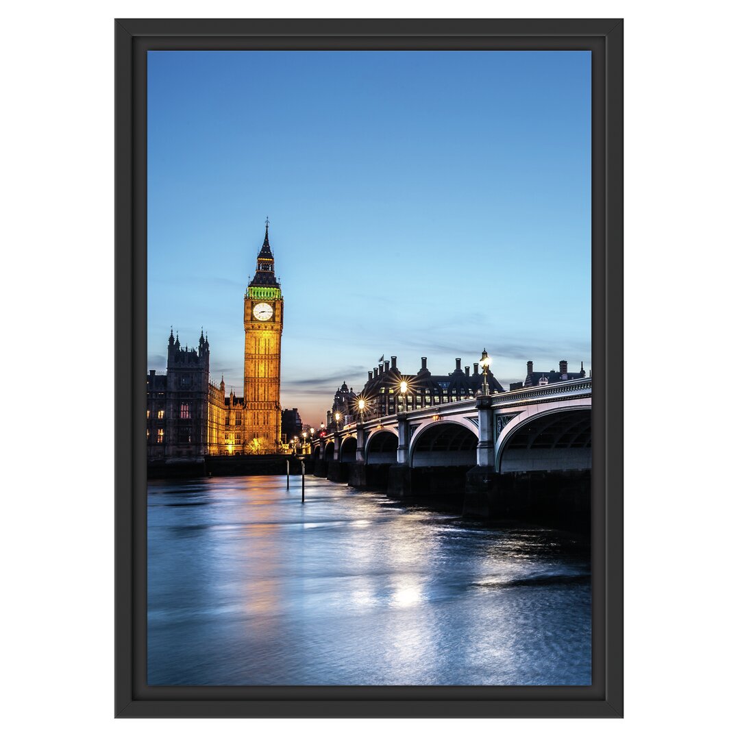 Gerahmtes Wandbild Westminster Bridge Big Ben