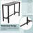 Table de bar d'extérieur 48 pouces avec plateau imperméable et structure en métal robuste