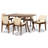 Charmica Beige Faux Leather 7-Pc Dining Set in Walnut Finished Wood, 28.3'' H X 18.7'' W X 21.5'' D-491861108