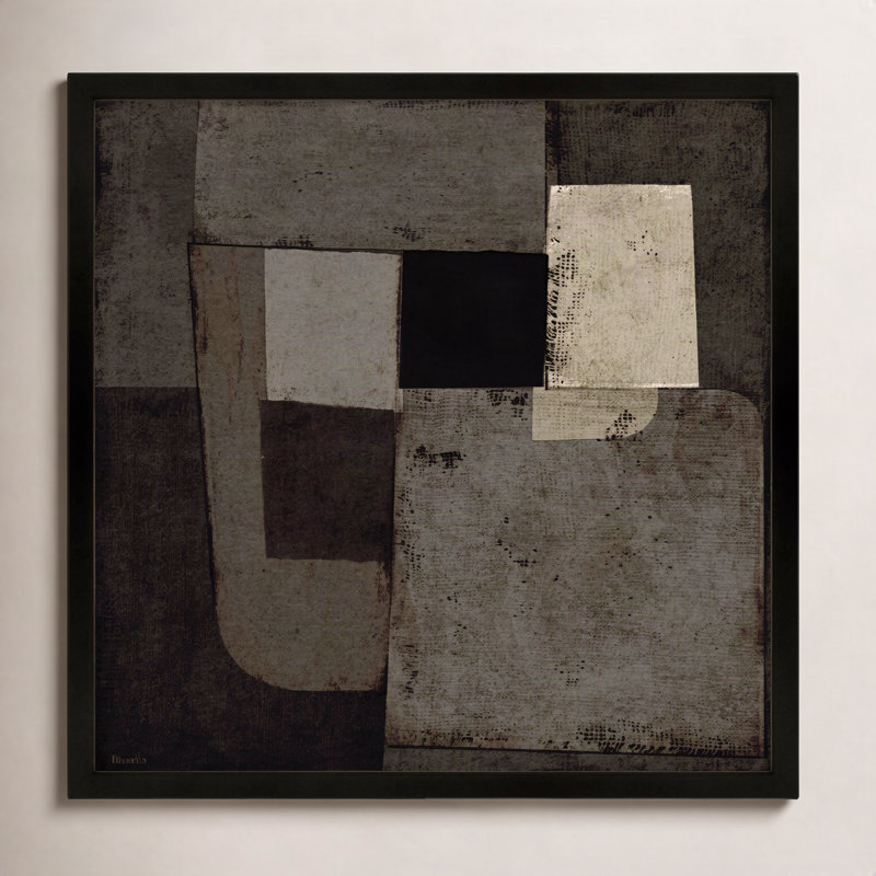 Night Shift 1 by Marco Marella for Studio M - Framed Wall Art, 16" H x 16" W, Canvas, Black