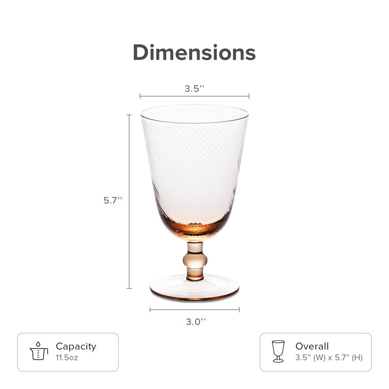 Zest Fluted Goblet Set Of 4