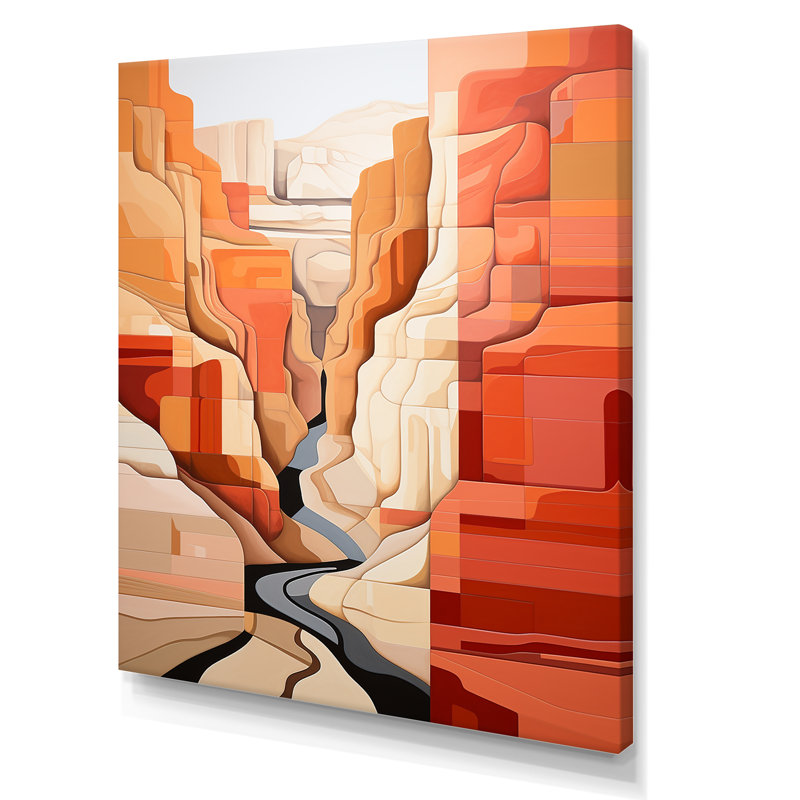 «Abstract Canyon Desert Storm», reproduction sur toile, H 32 po x l 24 po x P 1 po, Toile tendue