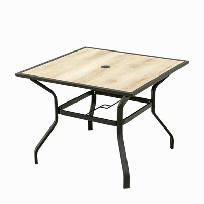 Table de salle à manger d'extérieur pour terrasse en métal