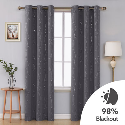 Ensemble de rideaux en polyester 2 pièces