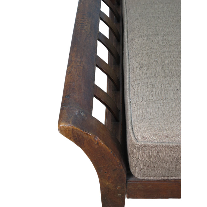 Asian Classic Twin Solid Wood/Rattan Daybed with Mattress