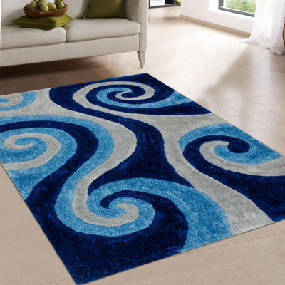 Billingsley Abstract Blue Area Rug