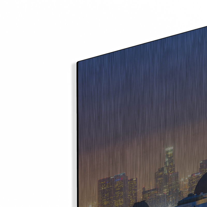 «L A Skyline With Griffith Observer» par Toby Harriman, art mural en métal, H 24 po x l 36 po