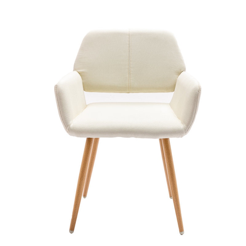 Upholstered Armchair, Beige Linen