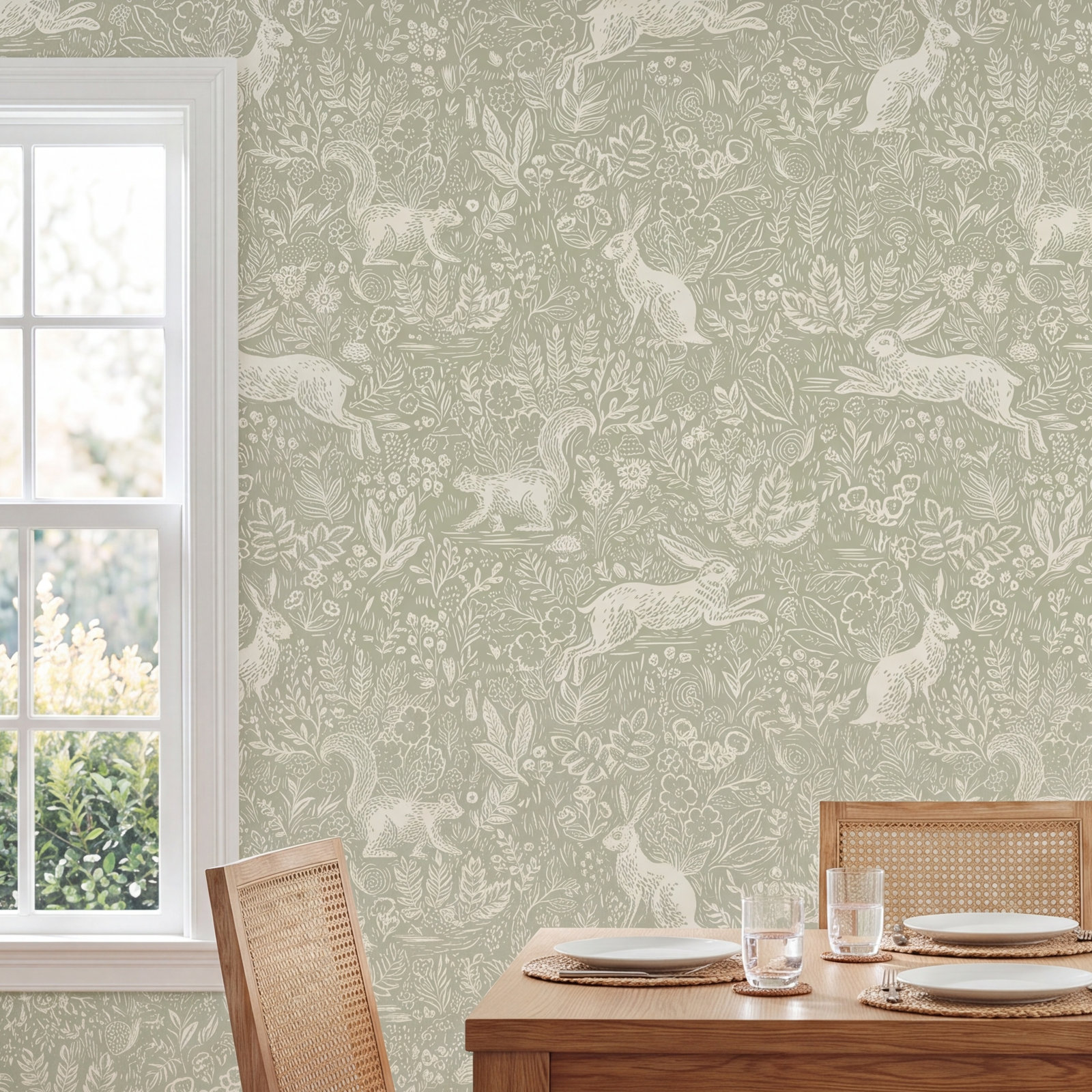 Fable Mineral Peel and Stick Wallpaper, Mint