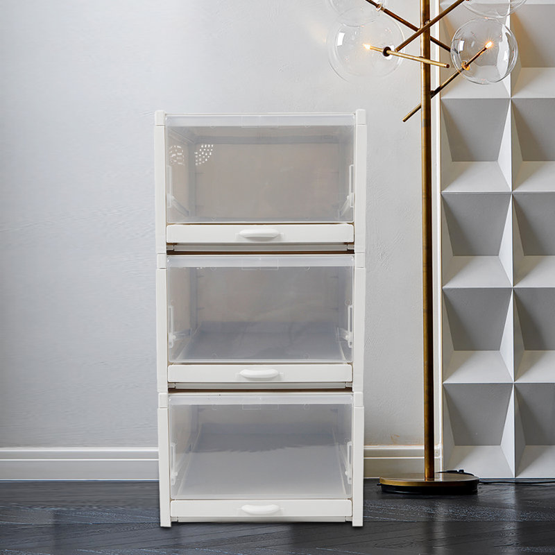 3 Pair Stackable Shoe Box