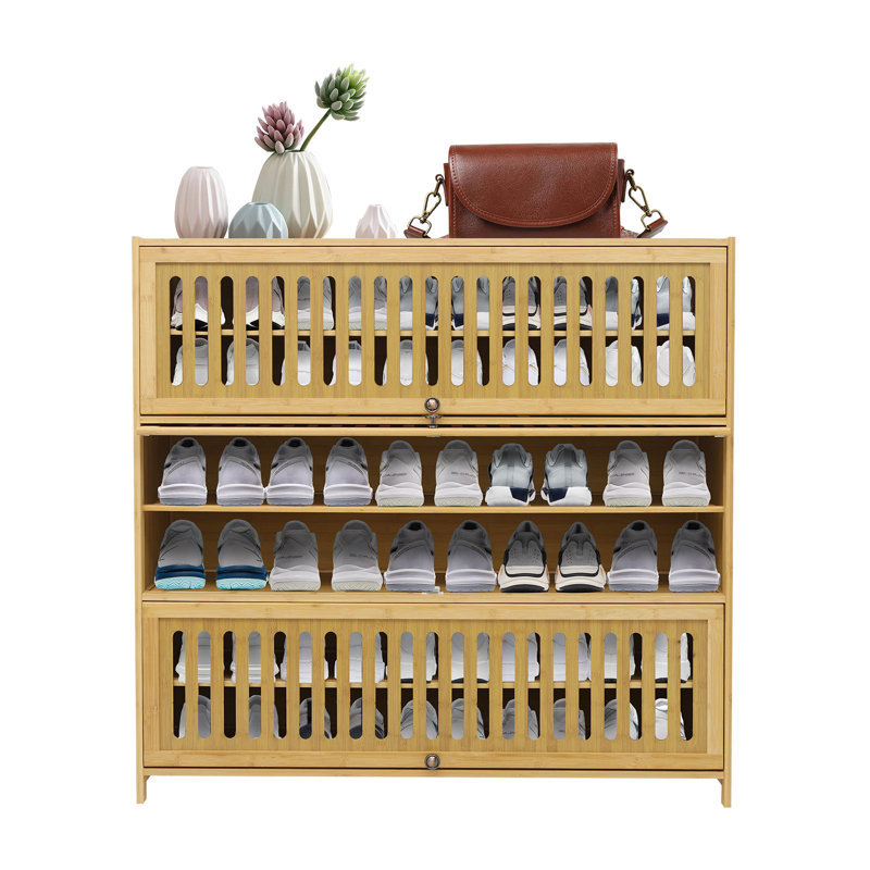 Armoire à chaussures à 7 niveaux, Brun