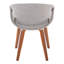 Chaises rembourrées Clarissa avec pieds en bois cintré-1401432062