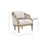 Chaise d'appoint traditionnelle avec rembourrage en mousse et fauteuil rembourré naturel avec armature en bois massif