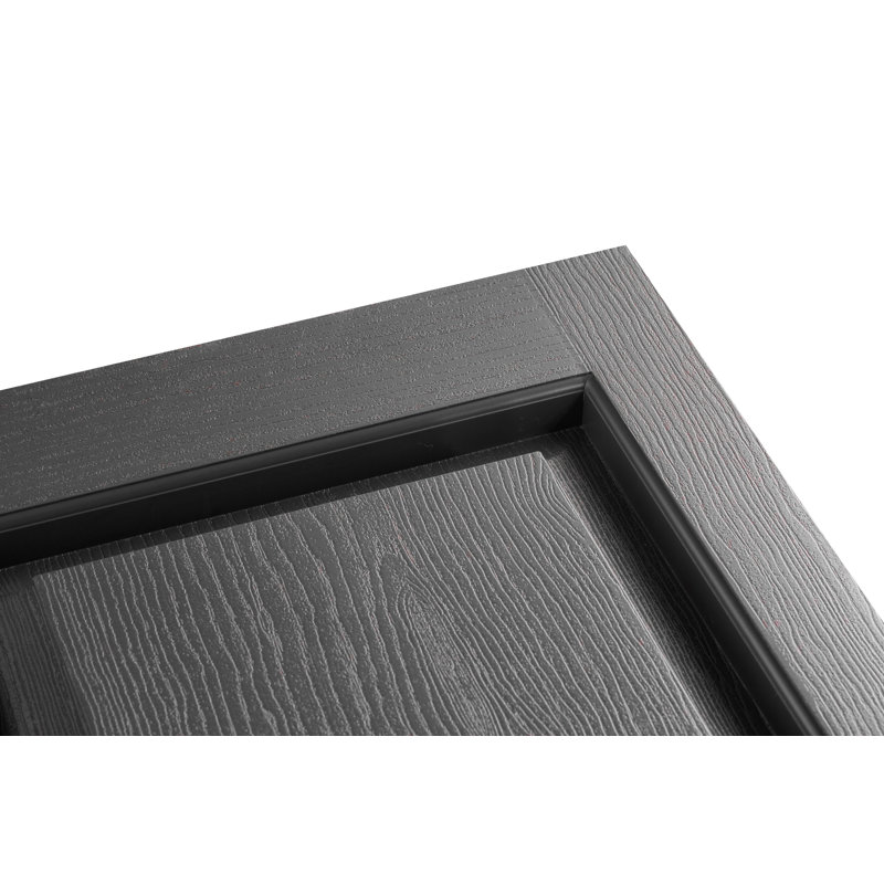 Paire de volets avec panneaux en vinyle surélevés standard, Gris, 71 po x l 15 po x P 1 po